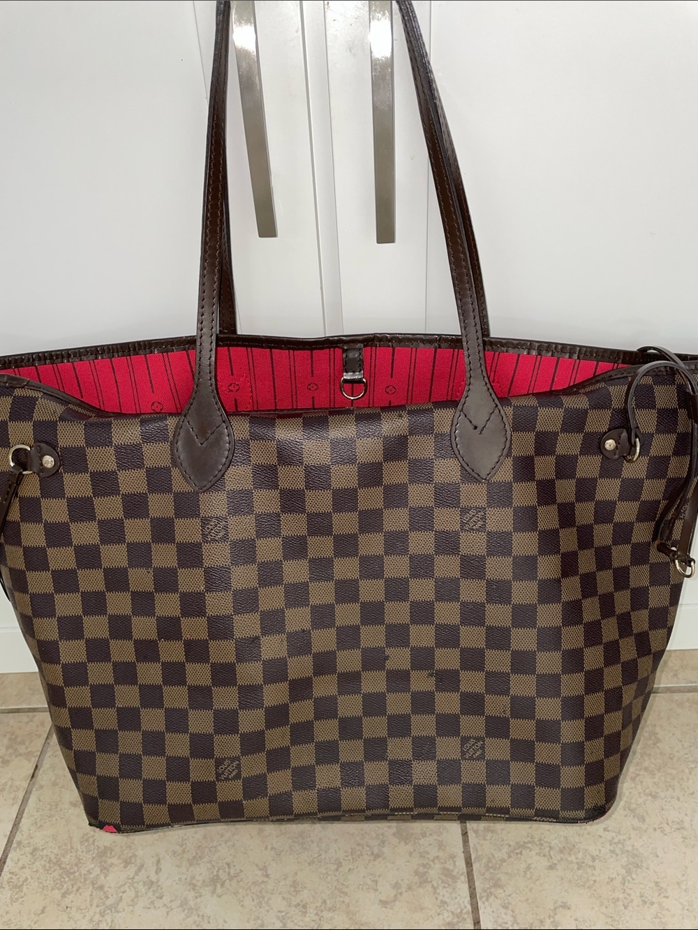 Louis Vuitton look a like Brown Monogram large purse handbag shoulder bag purse - Picture 6 of 16
